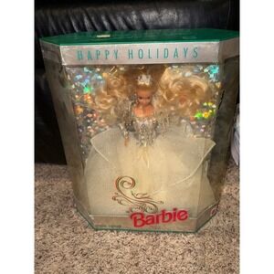 1992 Barbie Happy Holidays Special Edition Doll Sparkly Gown